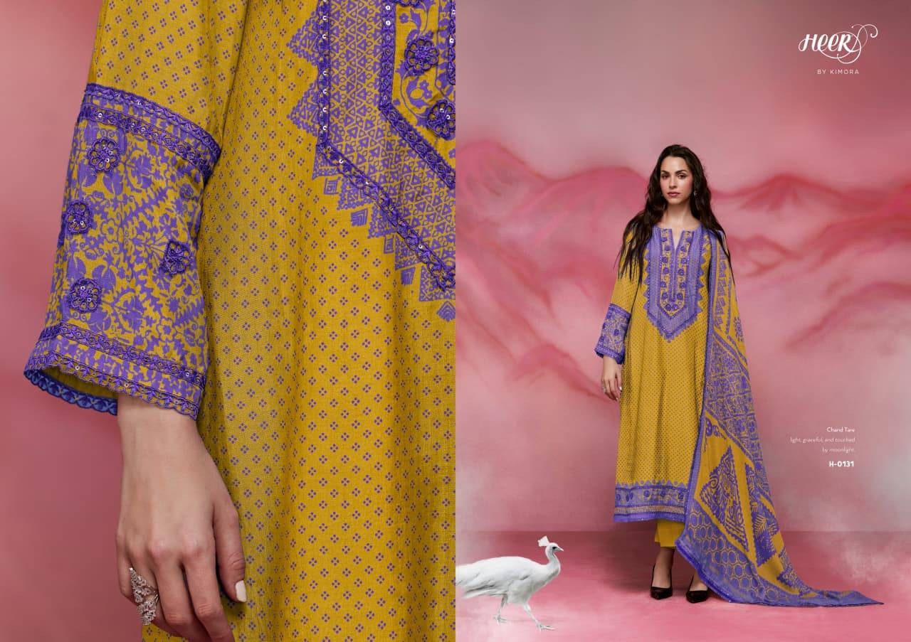 CHAND TARE VOL 2 By Kimora suit 0131 To 0136 Series Stylish Beautiful Colourful Muslin Dresses At Wholesale Price